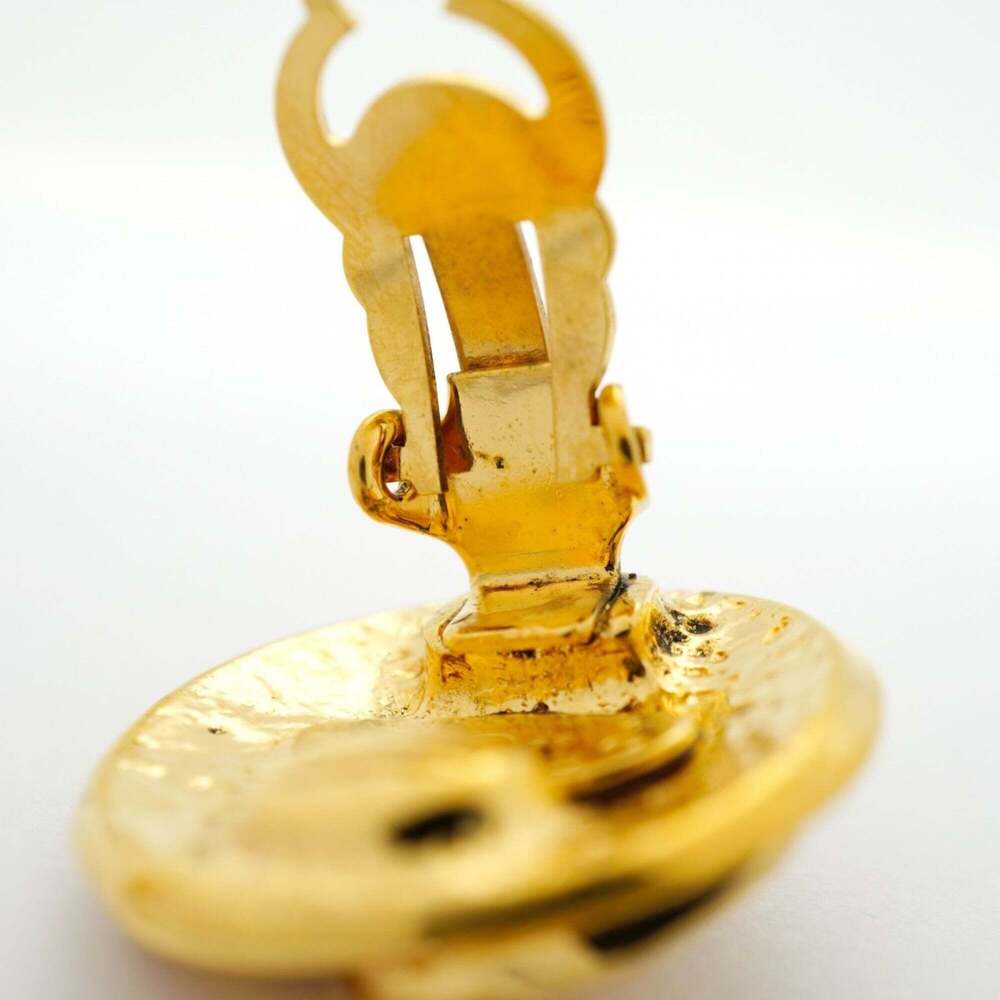 CHANEL Gold Logo Earrings - Picture 6 of 8